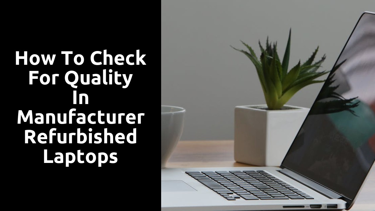 How to Check for Quality in Manufacturer Refurbished Laptops