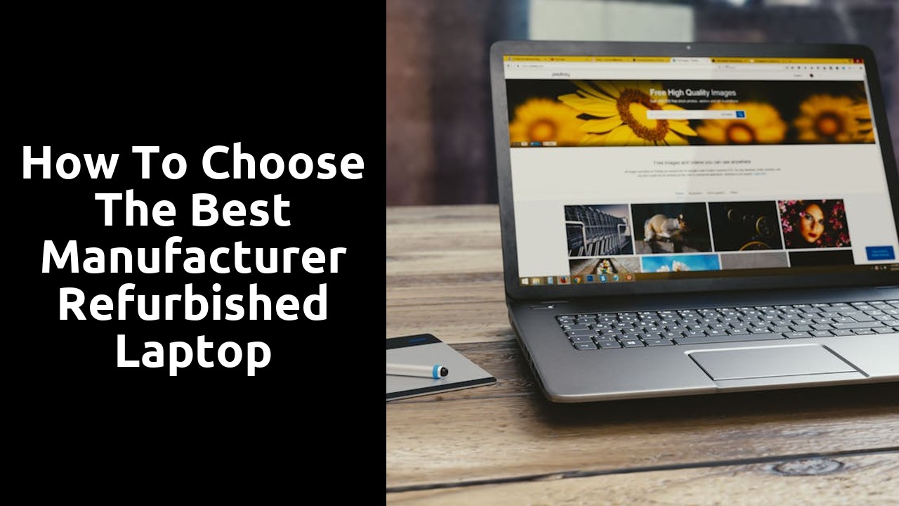 How to Choose the Best Manufacturer Refurbished Laptop